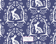 Navy Bunnies Foldover Note Cards Image 1 of 2